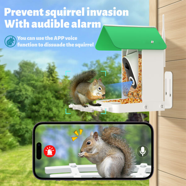 Smart Bird Feeder Camera AI Identify 8000+ Birds,Auto Capture Bird Videos & APP Notify Video Bird Camera for Bird Lovers-Ideal Gift for Family - Image 6