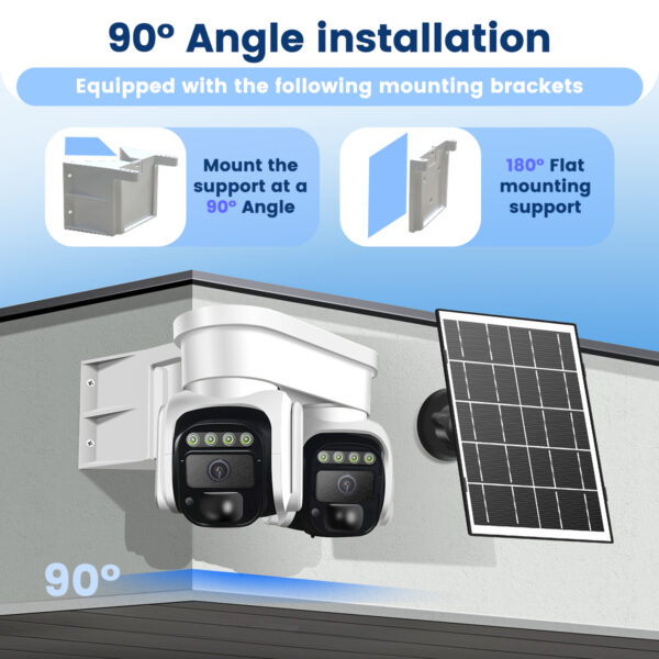 4G LTE Dual-Lens Solar Powered Outdoor Camera - 2K HD, Night Vision, Pan Tilt, 2-Way Talk, Motion Detection, Phone Playback (US Version) - Image 4