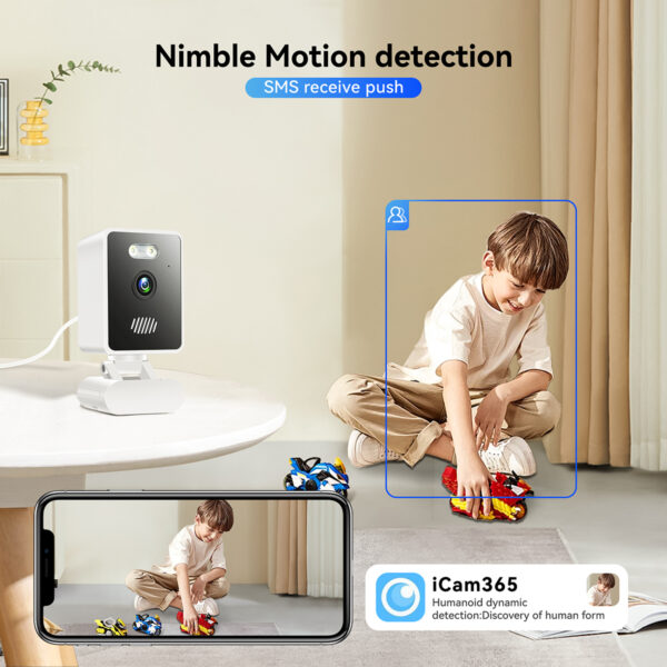 Indoor Security Camera for Baby Monitor,1080P Home Security Camera w/ 2-Way Audio,Motion Detection,Cloud & SD Card Storage,Night Vision(2.4G WiFi Connection) - Image 5