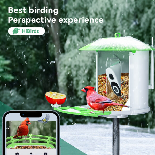 HiBirds-Smart Bird Feeder with Camera,Bird Watching Camera with Solar Powered,Auto Capture Bird Videos & Motion Detection,AI Camera,Ideal Gift for Bird Lover - Image 4