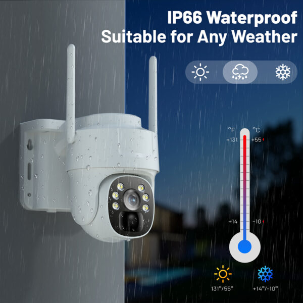 RUNOCAM 4G LTE Cellular Security Camera, Solar-Powered No WiFi Needed Wireless Outdoor Security Camera with PIR Motion Sensor, 355° Live View, 2K HD Night Vision, Remote Access, 2-Way Audio, Built-in SIM Card - Image 9